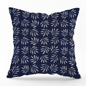 Housse de coussin en coton indigo durable, imprimée à la main, décorative - Product Image 2