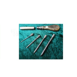 Trocart chirurgical vétérinaire manuel de haute qualité avec canule à manche en bois en acier inoxydable certifiée CE réutilisable - Product Image 5