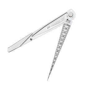 Calibrador cónico SHINWA 62603 con estuche metálico y clip de bolsillo para medir diámetros interiores de 1-15 mm y espacios, fácil de usar, ligero y compacto. - Product Image 1