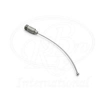 Aiguille d'alimentation droite réglable en acier inoxydable avec embout sphérique 2,5 mm 18G x 76 mm pour oiseaux et lapins