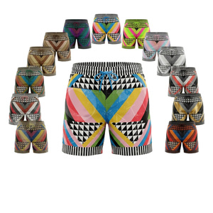 Shorts pour hommes confortables, personnalisés OEM ODM, à séchage rapide, taille élastique, motif imprimé par sublimation, vêtements de sport décontractés, shorts OEM - Product Image 1