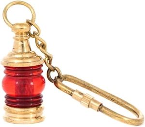 Brass Lantern Keychain Nautical Lantern <b>Key</b> chain Lamp Keyring <b>Key</b> <b>Tag</b> Gift - Product Image 2