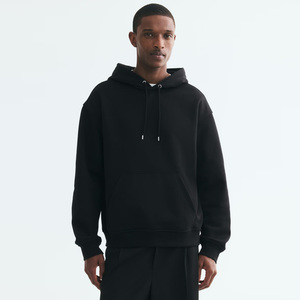 <b>Men's</b> Lightweight Velvet Padded Hooded Sweatshirt Shorts Suit Loose Solid Color Leisure Sports Polyester/Cotton - Product Image 3