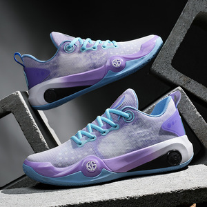 รองเท้าบาสเก็ตบอลแฟชั่นคู่รักระบายอากาศได้ดีรองเท้าผ้าใบกีฬาอินเทรนด์ไม่ลื่นทนทานรองเท้าฝึกซ้อมการแข่งขันระดับมืออาชีพ - Product Image 1