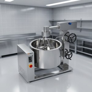 Olla de vapor encamisada de inducción giratoria Amicook 380V/440V, modelo industrial para cocinar alimentos con precisión, motorizada, que ahorra espacio. - Product Image 6