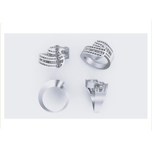 แหวนทองคำแท้ 10K ชุบทองคำขาว ประดับเพชรโมอิสซาไนต์ทรงบาแกตต์ ดีไซน์ทันสมัย ออกแบบตามสั่ง เหมาะสำหรับงานแต่งงาน งานหมั้น งานเลี้ยง โดดเด่นไม่ซ้ำใคร แฟชั่นสุดหรู - Product Image 4