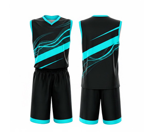 Maillot de basket sublimé de haute qualité, uniforme d'équipe personnalisé, vente en gros, en polyester respirant et à séchage rapide, pour hommes et femmes - Product Image 3