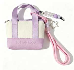 Porte-clés mini sac fourre-tout personnalisé avec logo, pendentif portable, ornement de mode pour sac à dos, sac à main, cadeau - Product Image 1