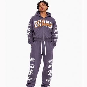 Diseña Tu Propio Chándal Ecológico de Peso Medio con Lavado Ácido, Sudadera con Capucha y Cordón Ajustable, Pantalones Deportivos Unisex, Ropa Casual de Invierno - Product Image 6