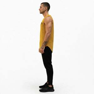 Débardeur tricoté respirant GYM ACTIVE à col rond avec poche avant, logo Gym Active, color block, sans manches, côtelé personnalisé, effet délavé - Product Image 6