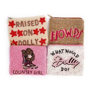 Bolso de mano artesanal de seda con bordado de cuentas estilo floral, de alta calidad, con estampado de voleibol, para el día del partido, monedero. - Product Image 2