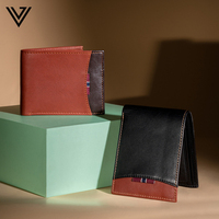 Dompet Pendek Pria Kulit Asli Desainer, Anti RFID, Interior Luas, Tekstur Halus, Cocok untuk Penggunaan Sehari-hari, Tersedia dalam Jumlah Besar