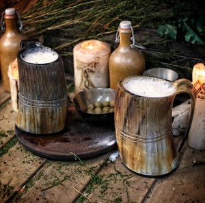 Exquisite Handcrafted Buffalo Horn <b>Mug</b> Genuine Material Rustic Design Smooth Texture Elegant Decorative Collection Item - Product Image 1