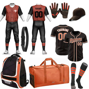 Ensembles d'uniformes de baseball haut de gamme, ensembles d'uniformes de baseball rayés personnalisés, ensembles d'uniformes de baseball de qualité supérieure - Product Image 1