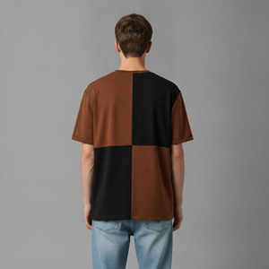 Camiseta de Algodón de Peso Pesado, Corte Holgado, Estilo Urbano para Hombre, Impresión de Logotipo Personalizada, Ecológica, de Secado Rápido, con Patrón de Letras - Product Image 4