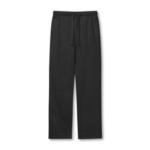 Men's Black Acid Wash Straight Mid Waist Elastic Drawstring Sweatpants with Side Pockets Casual Joggers - Product Image 5
