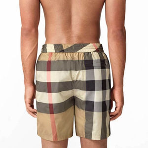 Shorts de bain décontractés pour hommes en polyester imprimé par sublimation, séchage rapide, respirants, avec cordon de serrage, design personnalisé palmier - Product Image 4