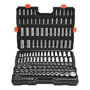 Set di Chiavi a Bussola Industriale da 163 Pezzi, Attacco da 3/8, 1/4, 1/2 Pollici, SAE e Metrico, Profonde e Standard, Kit di Utensili per Meccanici con Ampia Applicazione - Product Image 6