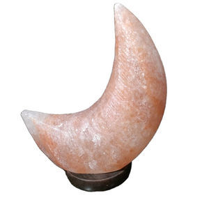 Lampe de sel rose de l'Himalaya écologique personnalisée en gros, sculptée en forme de croissant de lune, style amour en cristal naturel, personnalisable - Product Image 3