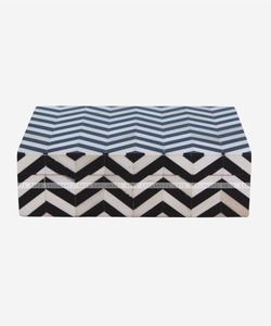 Boîte décorative artisanale indienne en os incrusté de résine, motif safari, faite à la main - Product Image 4