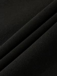 Women's Black Hooded Zip-Up Sweatshirt Casual Solid Color Full Sleeve Knitted 100% Cotton Autumn Wear - Product Image 4