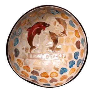 ชามมะพร้าวหอยมุกลายปลาโลมาหอยมุกสั่งสีได้ - Product Image 1