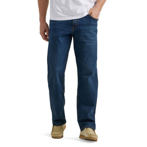 Pantalon en jean décontracté pour homme, coupe ample et large, taille mi-haute, style rétro américain, délavé et vieilli, respirant et lavable - Product Image 4