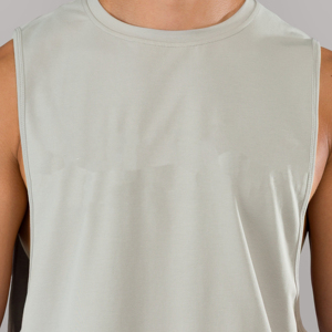 Camiseta sin mangas de alta calidad, personalizable, para hombre, con diseño acanalado, en poliéster, con opción de personalizar color y diseño. - Product Image 6