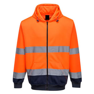 Chaqueta de Seguridad de Alta Calidad para Hombre, Sudadera con Capucha y Cremallera de Alta Visibilidad, Ropa de Trabajo Reflectante para Construcción - Product Image 1