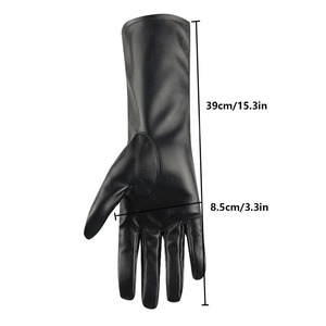 Guantes de Seguridad Negros de Piel Sintética PU para Mujer, hasta la Muñeca, Ecológicos, Térmicos, sin Forro, para Uso Casual en Exteriores en Invierno, HARAZ INTERNATIONAL - Product Image 6