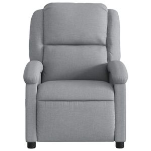 Fauteuil inclinable gris clair 100% polyester avec fonction massage en contreplaqué métallique - Product Image 4