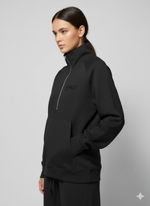 Sudadera con capucha pesada con cremallera para hombre RANZIA OEM ODM, diseño personalizado, lavado ácido, efecto desgastado, pedrería, DTG, estilo vintage - Product Image 5