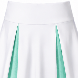 Ensemble d'uniforme de cheerleading sublimé blanc et vert menthe sans manches, haut et jupe pour équipe sportive, tenue de performance et d'entraînement - Product Image 6