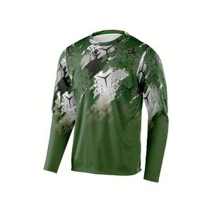 Camiseta de compresión de manga larga para hombre de alta calidad para MMA, cuello redondo, estilo deportivo, estampado por sublimación, protección solar, venta al por mayor - Product Image 1