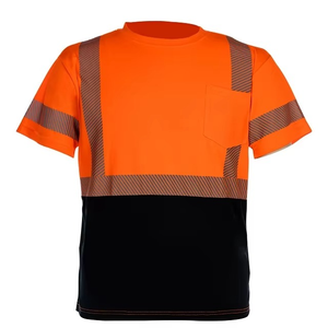 Quick Dry Anti-static Polyester Short Sleeve <b>Construction</b> Coal Work <b>Uniform</b> High Visibility Reflective Safety Hi Vis T Shirt - Product Image 5
