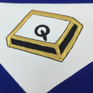 Custom Embroidered 3D Masonic Apron Blue Lodge Master Mason Regalia <b>Sew</b>-On Badge Garment Accessory Safety <b>Pin</b> Classical Style - Product Image 4