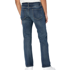 Jeans coupe droite pour homme, pantalon en denim décontracté, style classique, coupe régulière confortable - Product Image 2