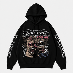Sudadera con Capucha Premium para Hombre, Impresión DTG Personalizada en las Mangas, Logotipo en el Pecho, Estilo Casual Oversize, Felpa, 100% Algodón, Invierno, 420g - Product Image 1