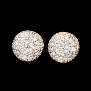 Boucles d'oreilles clous en diamant rondes de 8 mm, serties de diamants, 6700 - Product Image 4