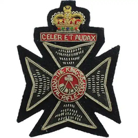 Badges et écussons brodés sur mesure en fil de bullion avec épingle de sûreté - Qualité supérieure, couleurs et logos personnalisés, prix compétitifs