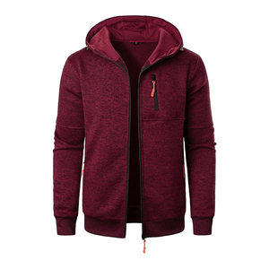 Sudadera con capucha y cremallera completa personalizada para hombre – Sudadera de algodón de alta calidad, color liso, con cremallera, cómoda, estilo urbano - Product Image 1