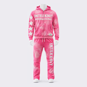 Men Winter Full Zip Hooded Joggers Sweat <b>pants</b> with Zip Pockets Jogging Warm Tactical Set Fleece <b>Lined</b> Cotton Tracksuit Set - Product Image 1