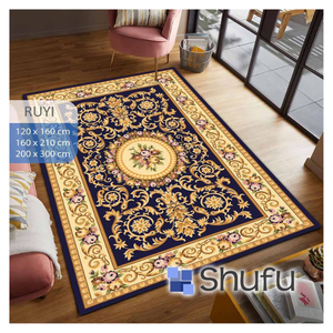 พรมกันลื่นกันลื่นมันวาวลายนามธรรมวัสดุปูพื้นทนทานสำหรับห้องนั่งเล่นห้องนอนซักได้เป็นมิตร - Product Image 2