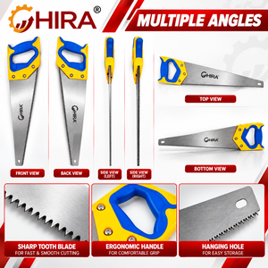 Scie à main industrielle HIRA 28664 pour le bricolage, avec lame en acier trempé, lame fixe de 18 pouces, 24 TPI - Product Image 3