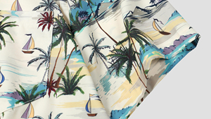 Men Beach <b>Shirts</b> Casual Summer Vacation Short Sleeve <b>Shirt</b> Printed <b>Patchwork</b> Top Beach Button Up - Product Image 6