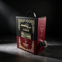 Distributeur de boissons personnalisé en Bag-in-Box avec sac intérieur en aluminium et robinet papillon rouge pour l'emballage de café, jus et vin