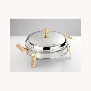Plat à réchaud en acier inoxydable de qualité supérieure pour la réchauffe des aliments, idéal pour les mariages, les hôtels et les événements - Product Image 2