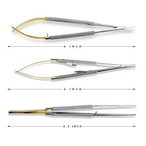 Lot de 3 Pinces à Aiguilles Micro-Chirurgicales Castroviejo Allemandes TC – Instruments Chirurgicaux Dentaires et Ophtalmiques – Kit Professionnel Orthopédique - Product Image 2