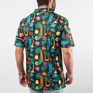 Chemises Hawaïennes Respirantes pour Hommes – Blouse d'Été à Manches Courtes pour Vacances à la Plage, Imprimé Tendance, Col Revers, Coupe Oversize - Product Image 3