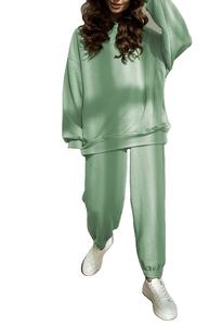 Women's Tracksuit <b>Set</b> Custom Warm Fleece Hoodie Women Tracksuits High Quality Tracksuits for Women Hooded Style - Product Image 6